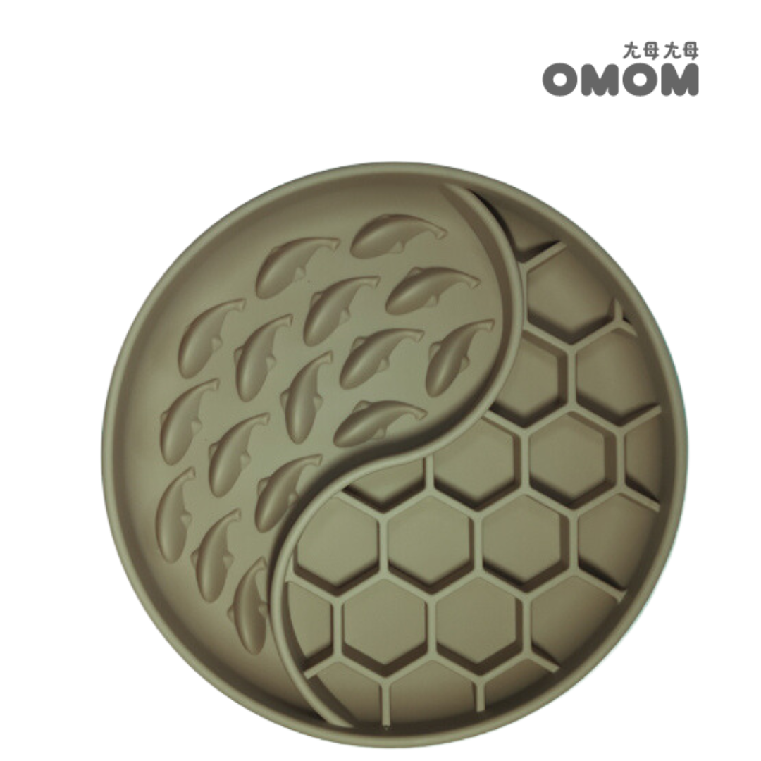 OMOM 寵物舔食墊-蜂巢海洋 雙功能款